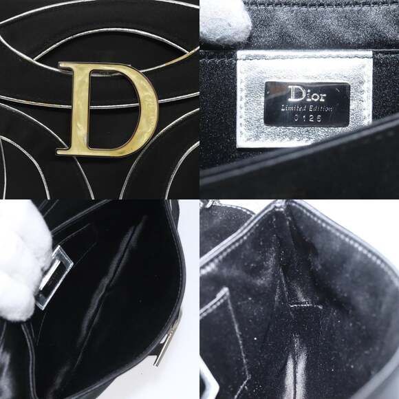 DIOR Chain Shoulder Bag Suede Black - Picture 11 of 12